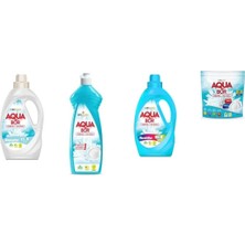 Aquabor Doğal Mineralli Sıvı Beyaz  + Elde Bulaşık + Sıvı Renkliler + Tablet 4 Lü Set
