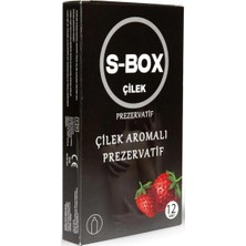 S-Box 12 Adet Çilek Aromalı Prezervatif Güvenli Doğum Kontrolü için Özel Formül