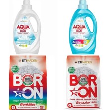 Boron Çamaşir Deterjani Toz Renkli̇ ve Beyazlar Içi̇n 52 Yikama+ Aquabor Renkli̇ ve Beyazlar 66 Yikama