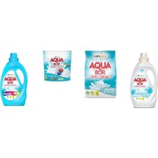 Eti Maden Aquabor Doğal Mineralli Sıvı Renkliler + Tablet + 4 kg Beyaz + Sıvı Beyaz 4 Lü Set