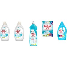 Eti Maden Aquabor Doğal Mineralli Sıvı Beyaz + Sıvı Beyaz  + Elde Bulaşık + 4 kg Renkliler + Sıvı Renkliler 5 Li Set