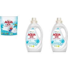 Aquabor Doğal Mineralli Tablet + Sıvı Beyaz  + Sıvı Beyaz 3 Lü Set