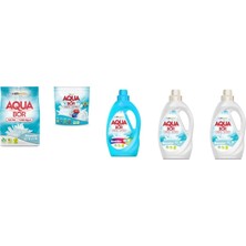 Boron Aquabor Doğal Mineralli 4 kg Beyaz + Tablet + Sıvı Renkliler + Sıvı Beyaz + Sıvı Beyaz  5 Li Set