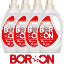 Boron Doğal Mineralli Sıvı Çamaşır Deterjan Beyazlar Için 4 Adet 104 Yıkama