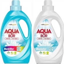 Eti Maden Aquabor Doğal Mineralli Sıvı Çamaşır Deterjanı Renkliler ve Beyazlar Için 2 Adet 66 Yıkama