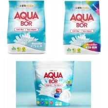 AQUABOR Doğal Mineralli Çamaşır Deterjanı 80 Yıkama ve Bulaşık Makinesi Tableti Deterjanı