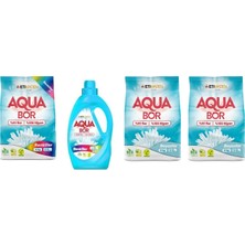 Aquabor Doğal Mineralli 4kg Renkliler + Sıvı Renkliler + 4kg Beyaz + 4kg Beyaz Set