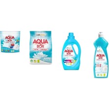 Eti Maden Aquabor Doğal Mineralli Tablet + 4 kg Beyaz + Sıvı Renkliler + Elde Bulaşık 4 Lü Set