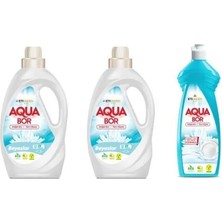 Eti Maden Aquabor Doğal Mineralli Sıvı Beyaz  + Sıvı Beyaz + Bulaşık Set