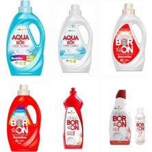 AQUABOR Doğal Mineralli Sıvı Çamaşır Deterjanı 59 Yıkama+ Renkliler Sıvı Form 59 Yıkama+ Bulaşık Deterjanı