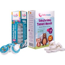 Baby Waybe Bebekler Için Sıkıştırılmış Tablet Mendili 100 Adet ve Temizlik Hijyen Kapsül Mendili 10 Adet