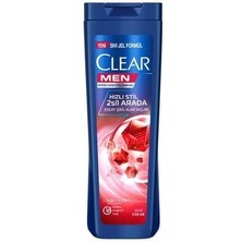 2 Adet Clear Men Kepeğe Karşı Etkili Şampuan Hızlı Stil 2si1 Arada 350 ml