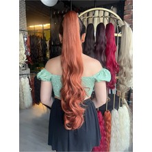 Özbience Dalgalı Bakır Postiş Tokalı, Uzun ve Havalı At Kuyruğu 80CM