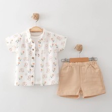 Tıny Safarı Gömlekli 3lü Takım - Bej - 18 - 24 Ay Bej