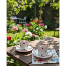 Hazem Kahve Fincan  Takımı 2 Kişilik Küçük Kalp