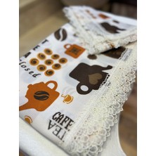 BHT 140 X170 Raşel Leke Tutmaz Güpürlü Sofra Bezi Coffee