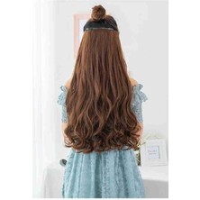 Özbience Karamel Dalgalı Yarım Ay Çıt Çıt Saç, Isıya Dayanıklı, Şık ve Modern Görünüm