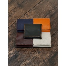 Kurtay Leather %100 Gerçek Deri El Yapımı Çok Amaçlı Mini Cüzdan - Haki