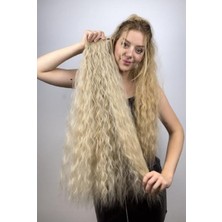 Özbience Su Dalgalı Bağlamalı At Kuyruğu, Küllü Platin Renkli, Şık ve Rahat