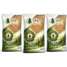 Omnipazar Elif Pellet %100 Doğal Çam Peleti Yakıtı 45 kg (3 x 15 Kg)