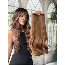 Özbience Bağcıklı At Kuyruğu Saç Takımı, Yandan Dolamalı, Gerçek Saç Dokulu