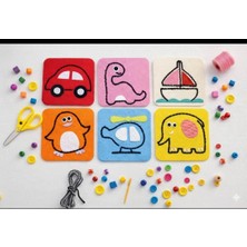 Keskin Nakış Keçe 6 Lı Çocuklar Için Yaratıcı, Zeka Geliştirici, Eğitici Dikişseti