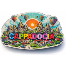 TE Dükkan Buğz Kapadokya Temalı Ahşap Buzdolabı Magneti Model 5