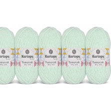 Kartopu Yumurcak Kadife K0560 Su Yeşil 100 gr 120 mt 5 Adet