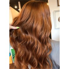 Özbience Karamel Kahve Yarım Ay Çıt Çıt Fön ve Maşa Uygulamalı Postiş Saçürün