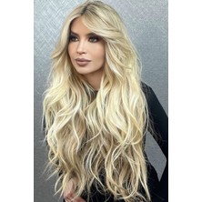 Özbience Işlevsel Dalgalı Yarımay Çıt Çıt Saç 60 cm Platin Sarı 110 gr