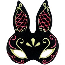 Najmaddin Siyah Kırmızı Gold Tavşan Maskesi