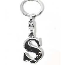 Moncuk Design Ş Harfi Gümüş Renk Metal Anahtarlık – Minimal ve Şık Harf Tasarımı