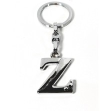 Moncuk Design Z Harfi Gümüş Renk Metal Anahtarlık – Minimal ve Şık Harf Tasarımı