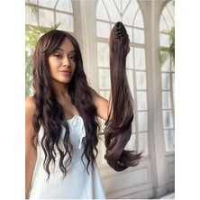 Özbience Doğal Saç Görünümlü At Kuyruğu Postiş Mandallı Saç Eklentisi