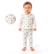 Renkli Kalp Baskılı Pijama Takım - Ekru - 18 - 24 Ay Ekru