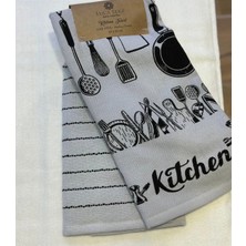 Luca Sera 40X60 Pamuklu Kitchen Kurulama Bezi Gri