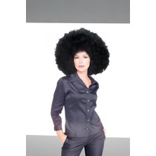 Özbience Siyah Jumbo Boy Kıvırcık Bonus Peruk, Hacimli ve Şık Görünüm Sağlar