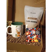 Paganca Hediye Seti Kutulu - Kupa & Bardak Altlığı ve %100 Arabica Espresso Çekirdek Kahve 250gr