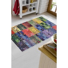 Özbience Renkli Keçe Tabanlı Mutfak Halısı, Şık ve Dayanıklı Tasarım