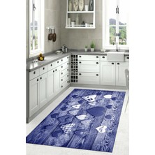 Özbience Yıkanabilir Kalp Motifli Kaymaz Taban Salon ve Mutfak Halısı