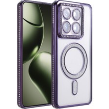Newface Xiaomi Mi 14T Pro Joke Simli Magneticsafe Kılıf - Derin Mor