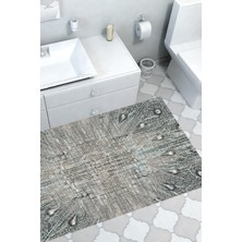 Özbience Kaymaz Taban Banyo Halısı Trend Modern 743 Mavi, Şık ve Güvenli Tasarım
