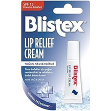 SHC4200 Blistex Lip Relief - Spf 15 Kuru ve Çatlamış Dudaklara Onarıcı ve Rahatlatıcı Dudak Bakım Kremi X2