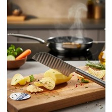 Skygo Bastırılarak Kesen Şekilli Patates Dilimleyici Bıçak 1 Adet Pratik Kolay Kullanım Sebze Kesme