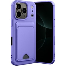Newface Apple iPhone 17 Pro Kelvin Kartvizitli Silikon - Lila