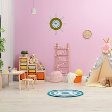 SHC4200 Mey Ithalat® Sarı Çocuk Odası Kamelalı Dümen Duvar Saati