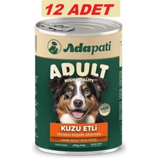 Adapati Köpek Konserve Kuzu Etli Yetişkin Köpek Maması 400 gr 12 Adet