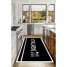 Özbience Yıkanabilir Modern Mutfak ve Salon Kaymaz Taban Yolluk Halısı