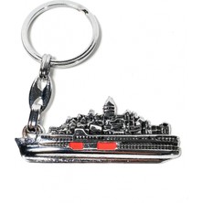 Moncuk Design Gemi Içinde Istanbul Silüeti Metal Anahtarlık – Galata Kulesi Temalı Şık Tasarım