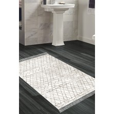 Özbience Yıldız Deri Kaymaz Taban Banyo Halısı, Iskoç Model, Kahve